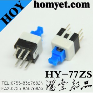 China Factory High Quality Push Switch/DIP Tact Switch with 7*7mm 6pin (HY-77ZS)